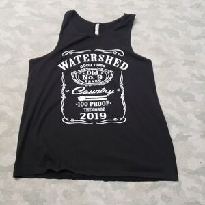 AAA Tank Shirt Mens XL Black Watershed Country Sleeveless Concert Music